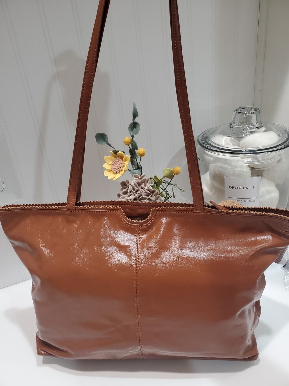 Latico Lether Cognac Brown Slouchy Tote
